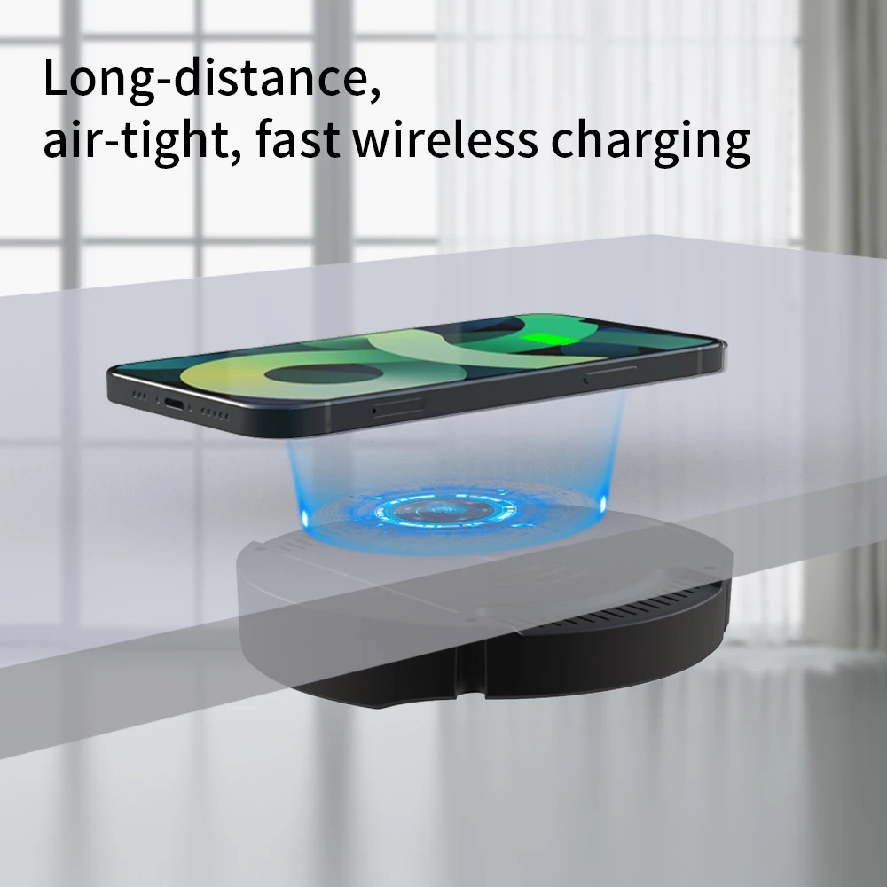 30mm Long Distance Wireless Charger Furniture Embedded Hotel Coffee Under  Table Wireless Charging Invisible Built Into Desk