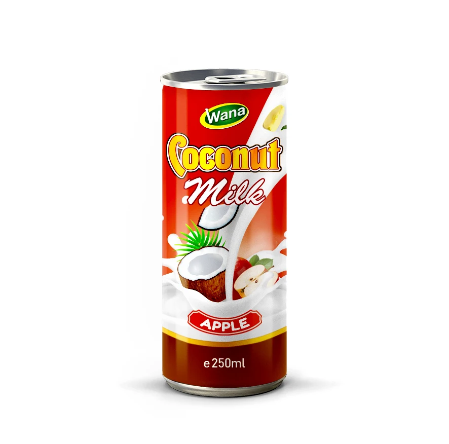 fresh coconut milk drink with apple flavor in 250ml - buy