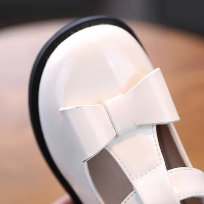 Choushan OEM детская обувь из 2021T кожи с милым бантом, однотонная детская обувь