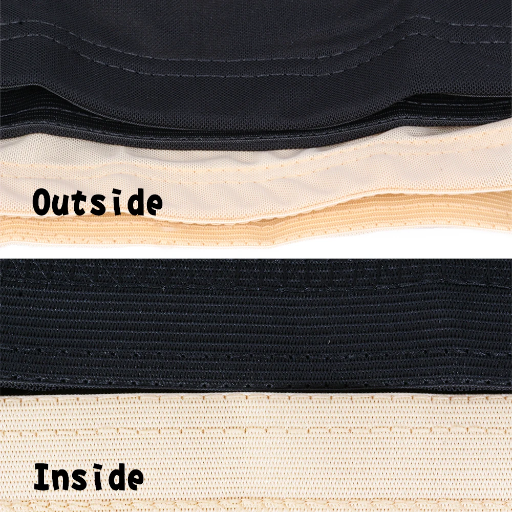 Эластичные дышащие прозрачные черные/бежевые сетчатые плетеные купольные шапки Leeons S M L для изготовления париков