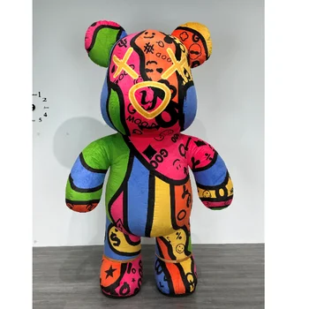 Inflatable Cartoon Character 2/2.6 m Mix Color Inflatable Gloomy Bear Mascot Costume for Party Entertaining