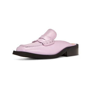 New Product Wholesale Price New Style Leather Mules Girls Flats Sandals Slippers Shoes