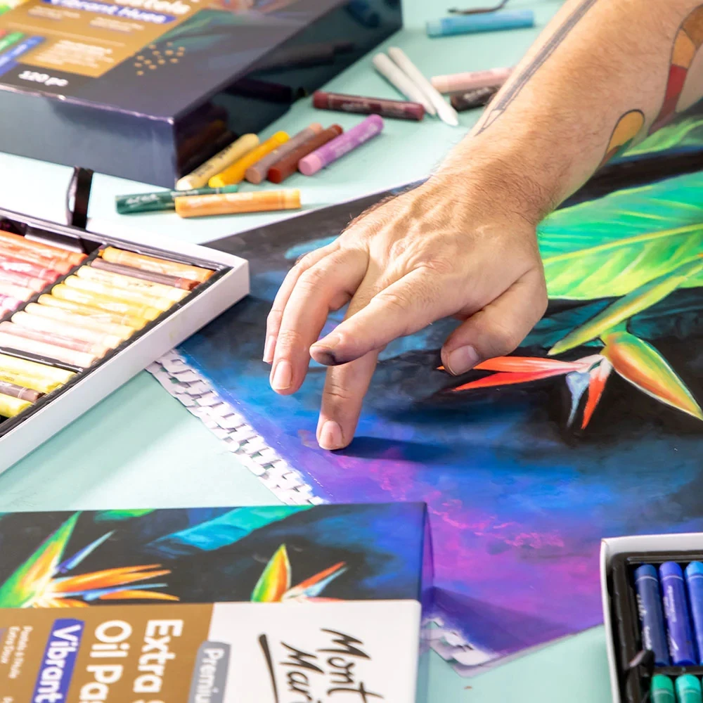 モンマルテエクストラソフトオイルパステル鮮やかな色相52pc