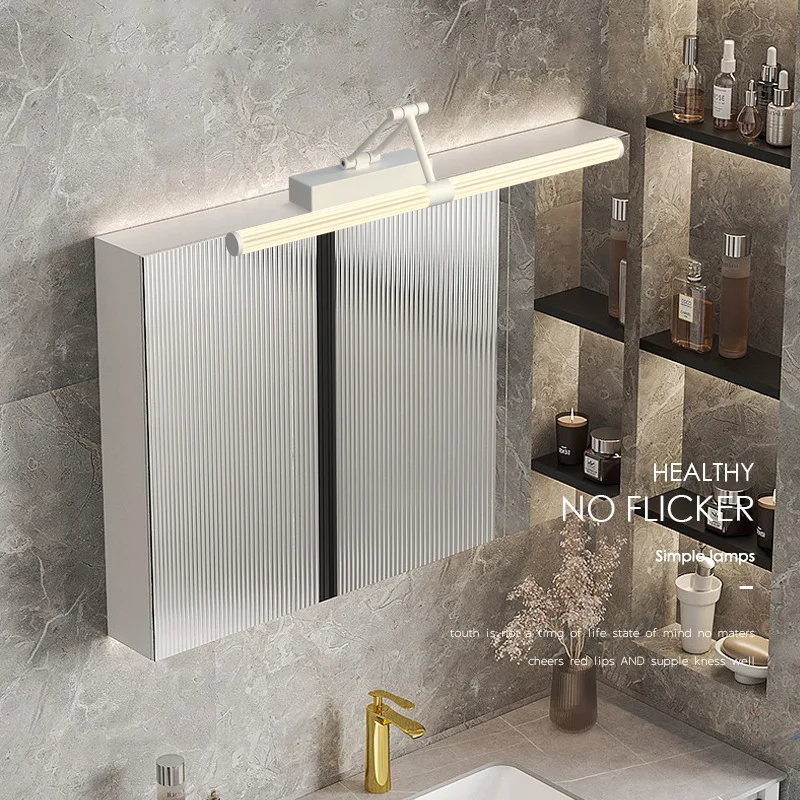 Adjustable LED Mirror Light Wall Lamp for Bathroom Hotel House Restaurant Villa Mall Toilet Iron Light-Up Picture Gallery Decor
