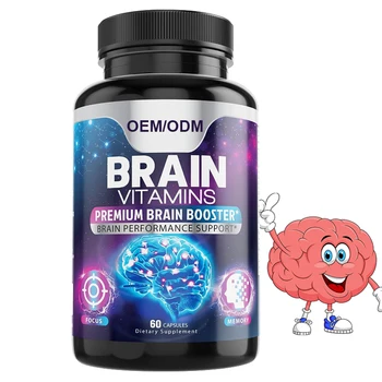 Custom New Product Vitamin B6 Capsules Promote Brain Development Improve Memory Focus Nootropics Brain Supplements