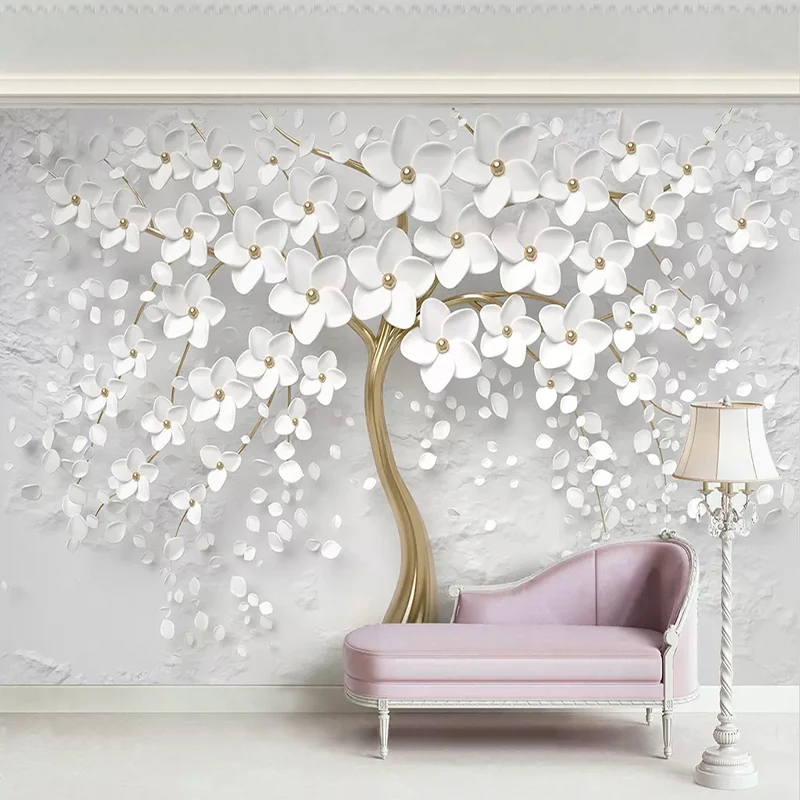 Brown Flower Pot High Quality PVC Wallpaper Mural For Printing Wall  Covering Decoration For Home