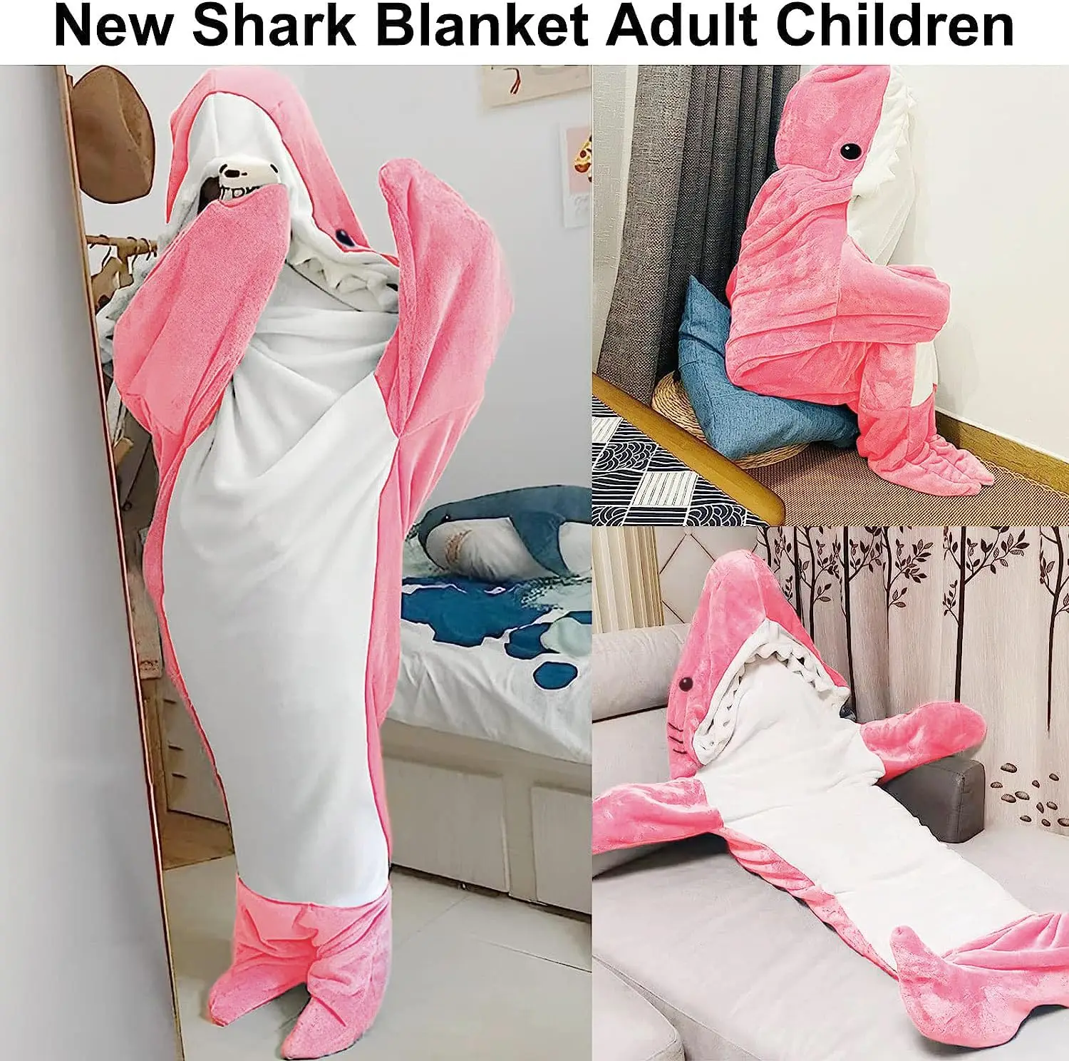 wholesale soft cozy flannel shark tv