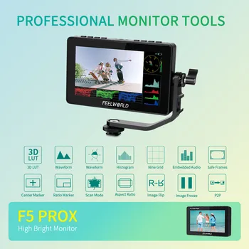 FEELWORLD F5 PROX  Dslr Field Monitor 5.5 Inch 1600nit Touch Screen DSLR Camera Field High Bright  Monitor hd Camera Monitor detail image