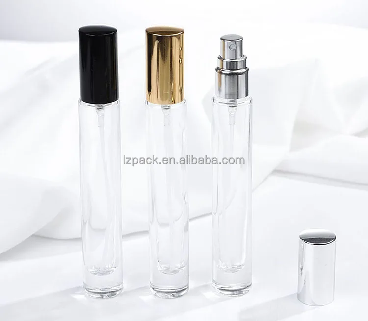 Stock Round Gold Silver Black Top Spray Transparent 10 Ml Perfume ...