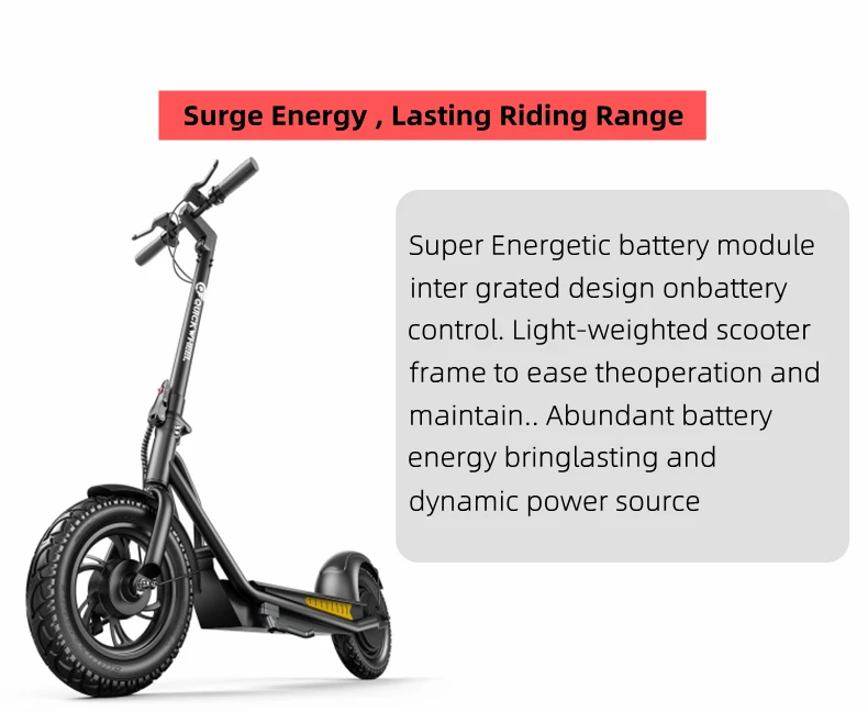 Quickwheel Air 500W 36V Off Road Fast Powerful Adult Foldable Electric Scooter Controller 3000W