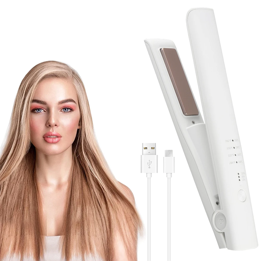 Cordless Flat Iron Professional Electric Mini Hair Straightener Wireless Hair Straightener And