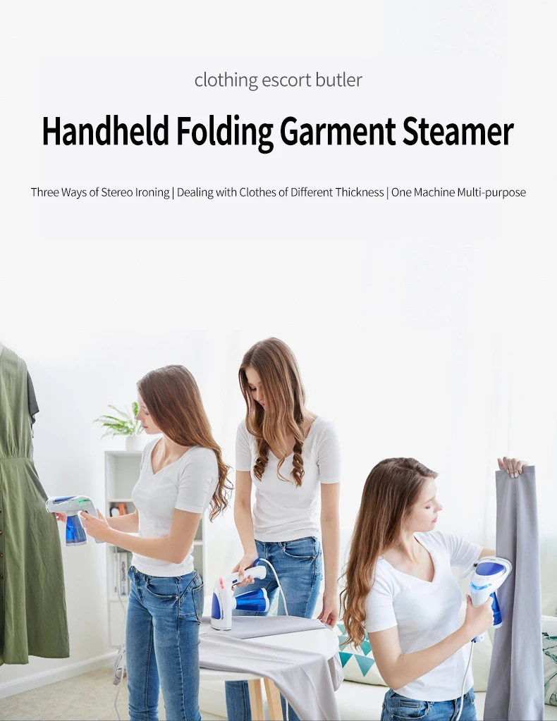 Foldable Handheld Steam Iron,Garment Ironing Machine Travel Portable