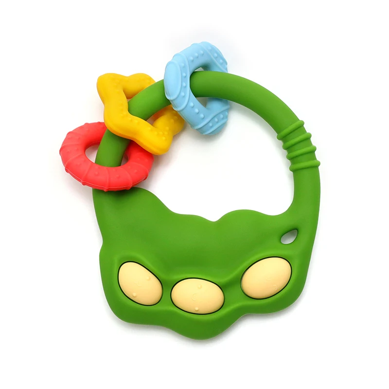 BPA-Free Soft Silicone Baby Teether Natural Organic Material