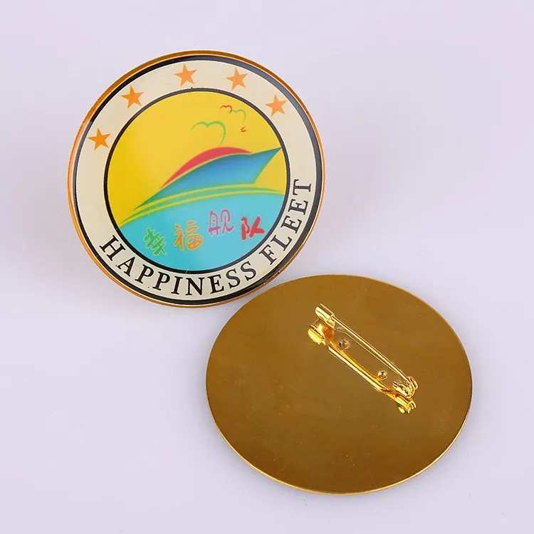 High Quality Epoxy Resin Company Logo Name Custom Brooch Lapel Pins For ...