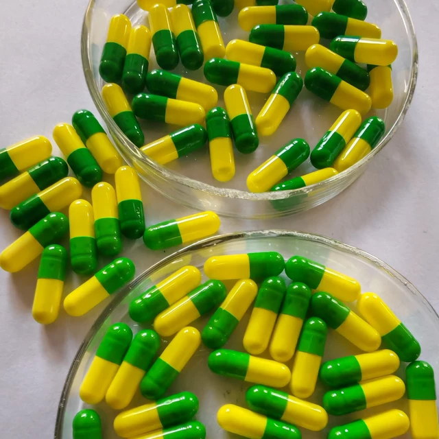 The best green yellow empty (hollow ) hard gelatin capsules