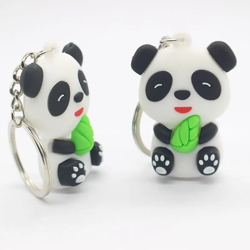 Collana Panda Yerdos Per Ragazze - Ciondolo In Acciaio Inox Con Luna Crescente - Portachiavi E Gioiello Per Amanti Dei Panda - 3