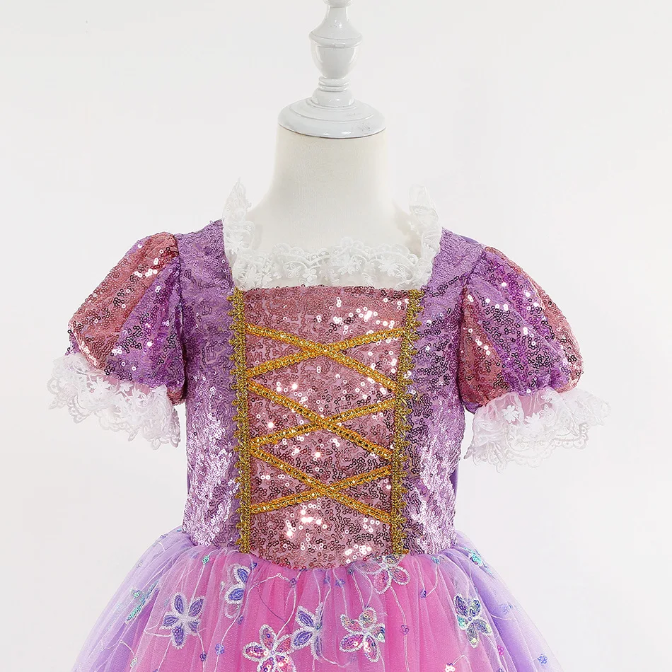 Chinese Factory Rapunzel Princess Costumes Girls Dress Up Party ...