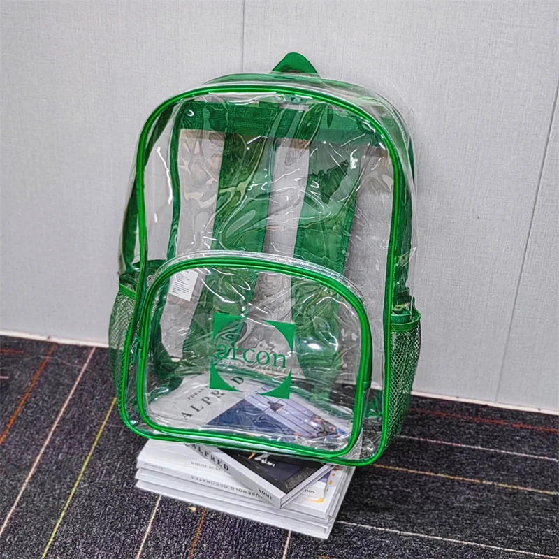 Transparent PVC School Backpack Clear Backpack with Transparent PVC Bag Student Backpack
