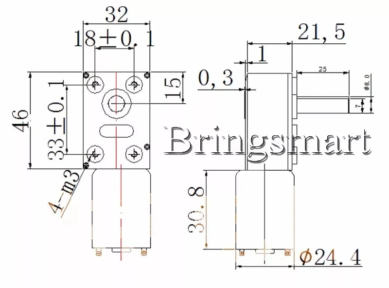 Bringsmart Jgy-370 D7 6v 24v 12v Gear Reduced Motor 7mm D-shaft ...