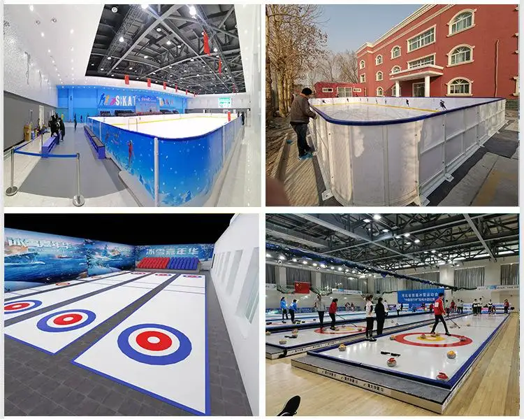 UHMWPE 4*8 Mobile Synthetic Ice Rink Skating Board Polyethylene HDPE Plastic Hockey Rink Board details