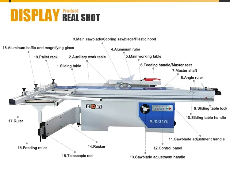 Zicar Panel Saw Sliding Table Saw 2800/3200mm Sliding Table Panel Saw