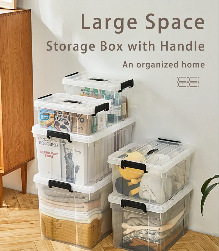 Multifunctional Plastic Storage Box With Handle Home Storage