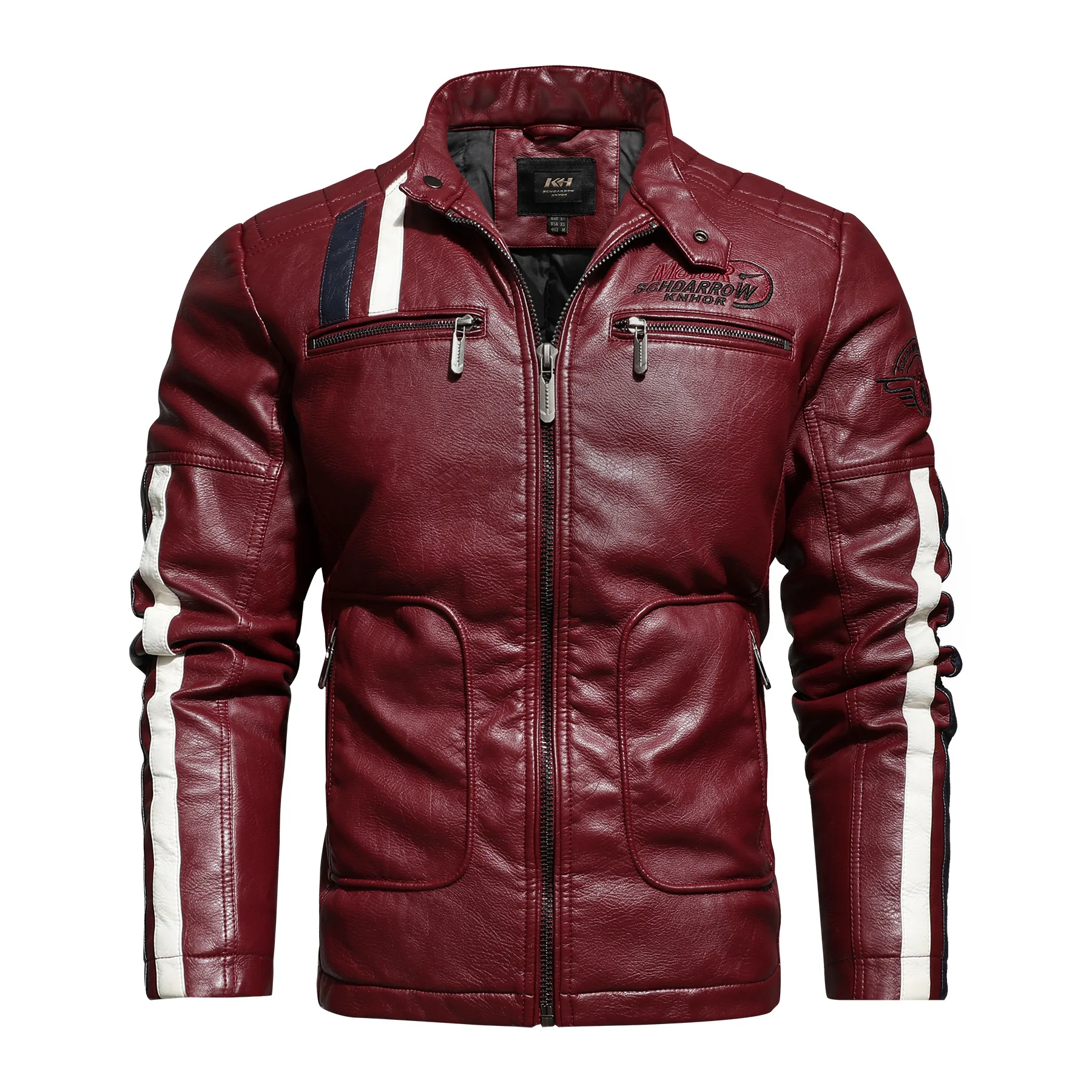 Factory direct selg clothes, trendy motorcycle washed with water, cotton leather men's jackets_voghion.com