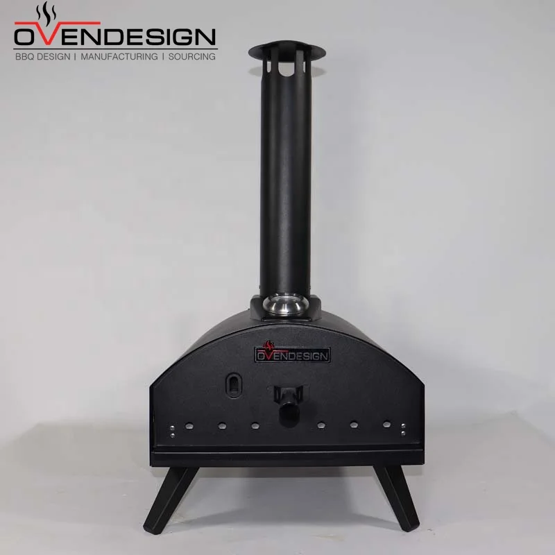 Factory Direct Latest Black Coat Dome Sliding Drawer Outdoor Pizza Ovens Pellet Fired Steel and Metal Grilled Charcoal Fuel