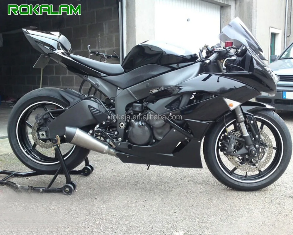 Black Aftermarket Fairing Kit for Kawasaki Ninja ZX6R 2009-2012