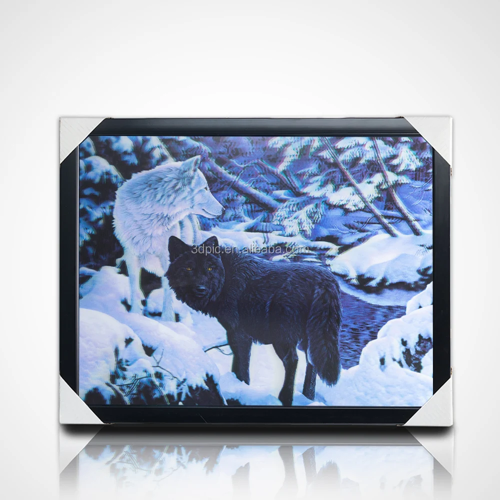 Factory Direct Wholesale Customized 3d Picture Posters Wolf