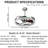 Satin Nickel Downrod Mount, Crystal Ring