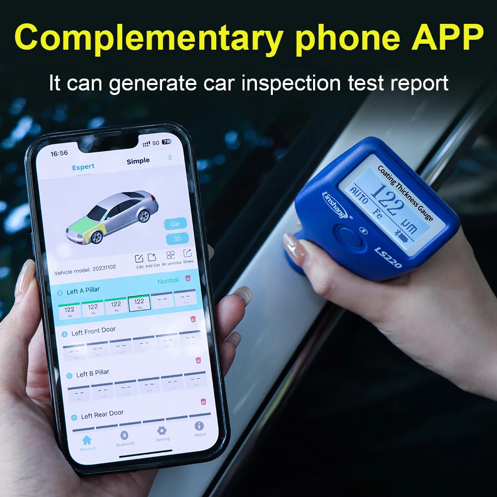 LS220 High Precision Used Car Paint Inspection Coating Thickness Gauge Plastic Gauges Thickness Gauge Paint Thickness Tester - view 5