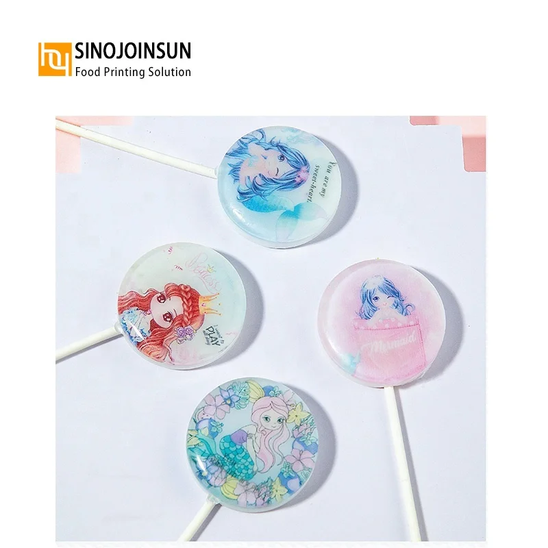 Custom Ideas with Lollipops Photo Swirl Transparent Film Edible Food Paper Edible Sugar Paper A4 Size