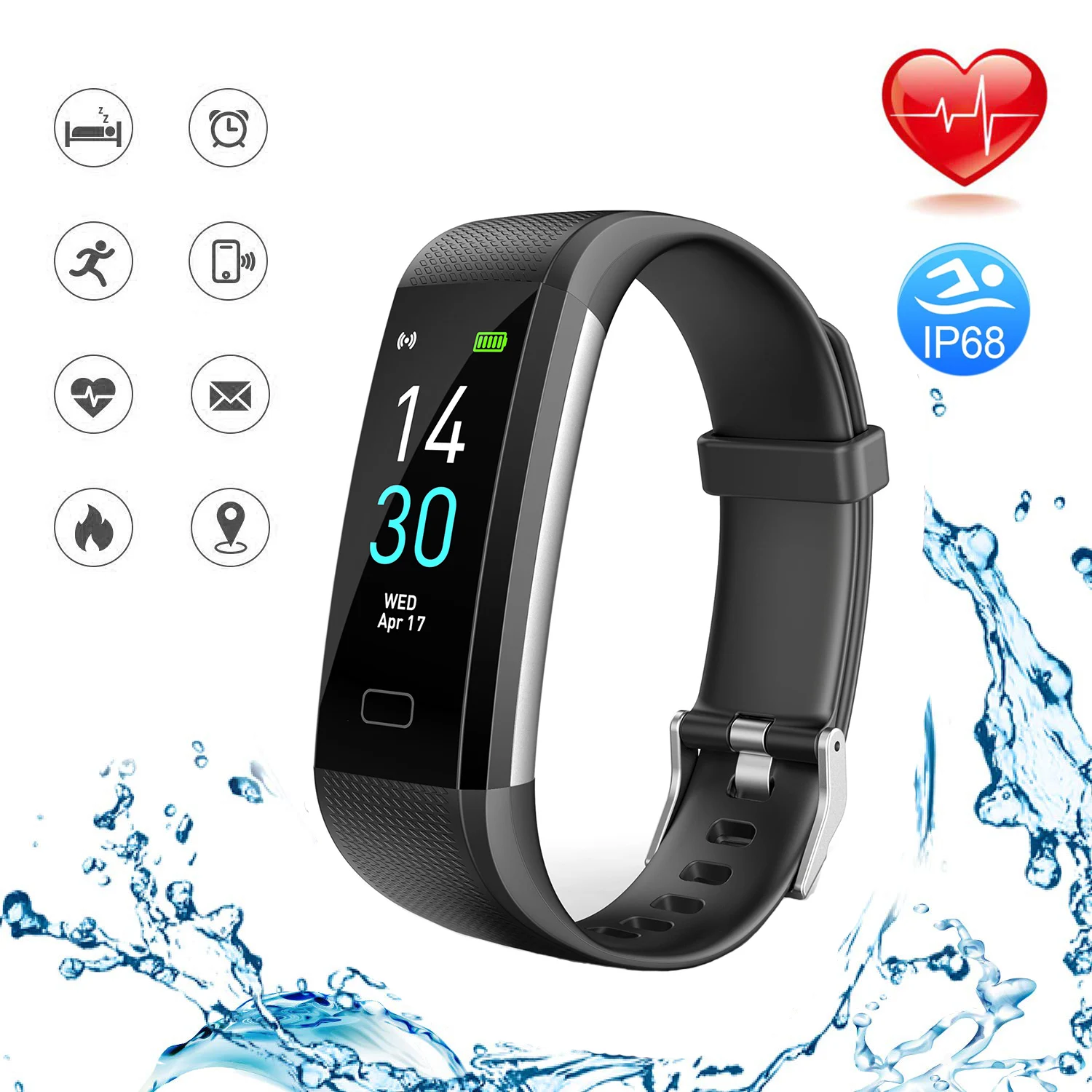 Starmax S5 Android Square Smart Sport Watch with Heart Rate Monitor Sleep Tracker TFT Display Remote Control-Online Shopping
