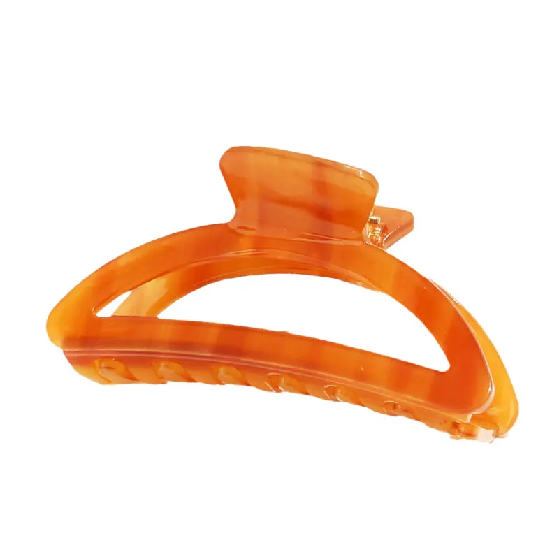 XinMei Custom Semicircle Hollow Half Moon Hair Claw Clips Cellulose Acetate Women Aesthetic Hair Accessories Claw Clip Hairclaw