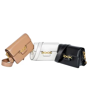 Wholesale Custom High Quality Women's Small Square Genuine Leather Messenger Bag Fashion Style Waterproof Feature