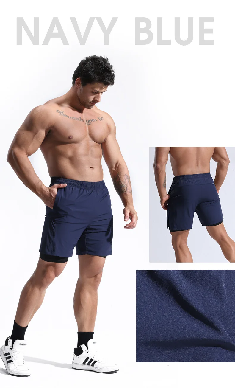 Men's Casual Shorts Solid Color Custom Printed Sports five Fiess Beach Pants Breathable Mesh Basketball Shorts73_voghion.com