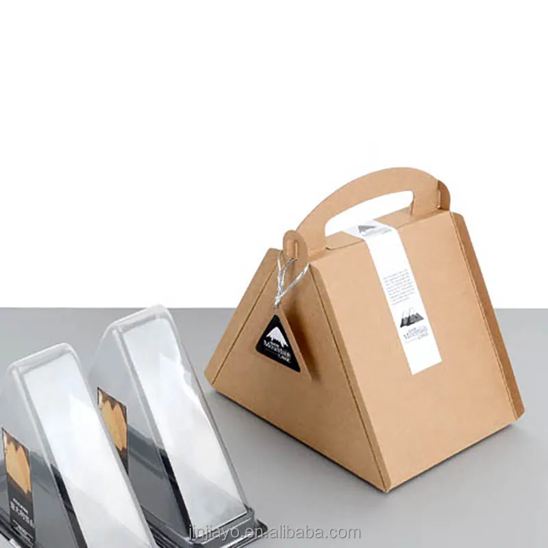 product kraft sandwich box single cake box custom manufacture brown paper food cake packaging cupcake boxes customized logo cmyk accept-6