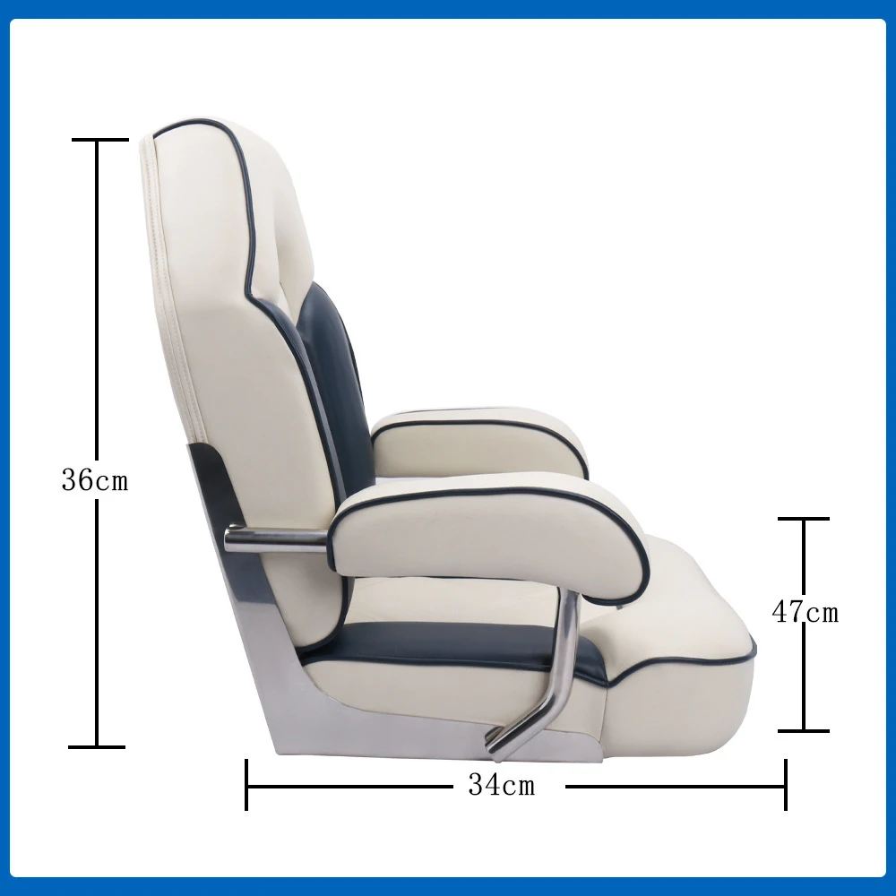 New Style China Manufacturer Luxury Waterproof Boat Seat With Armrest