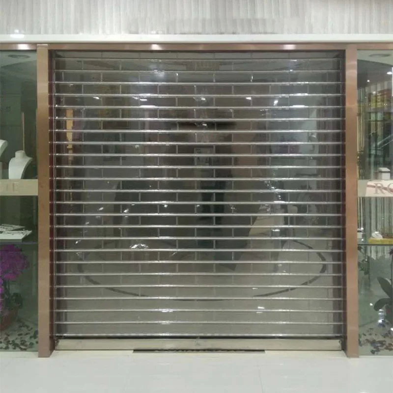 Transparent Polycarbonate Roller Shutter Commercial Roll up Transparent Doors for Restaurant Garage