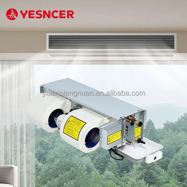 Yesncer FP-34 Horizontal Concealed Hydronic Ducted Fancoil Chilled Water Ceiling Fcu Fan Coil Unit for Heating and Cooling