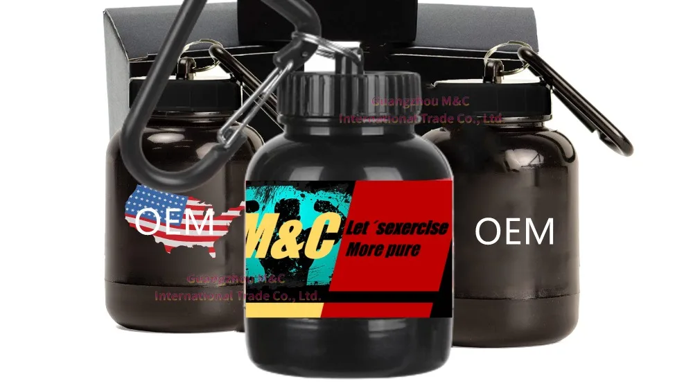 Protein Powder Keychain Funnel Tub Gym Protein Shaker Carrier Bottle