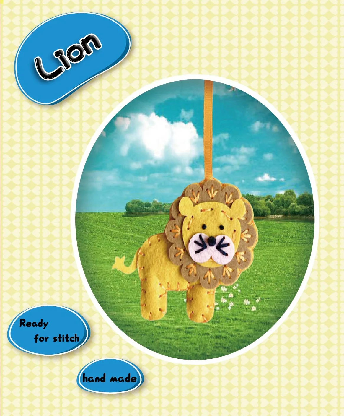 Нетоксичный экологически чистый войлок набор «сделай сам» животное Лев готовый к стежку обучение шитью искусство и ремесло для