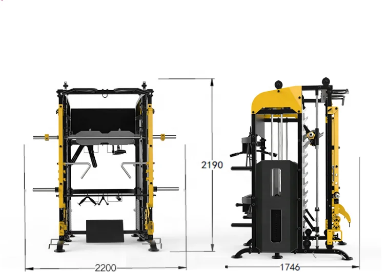 
Новый дизайн кабель кроссовер тренажерный зал оборудование Функциональный Тренажер Smith машина 