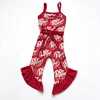 Mono con volantes y tirantes finos con estampado de letras Dr Pepper rojo