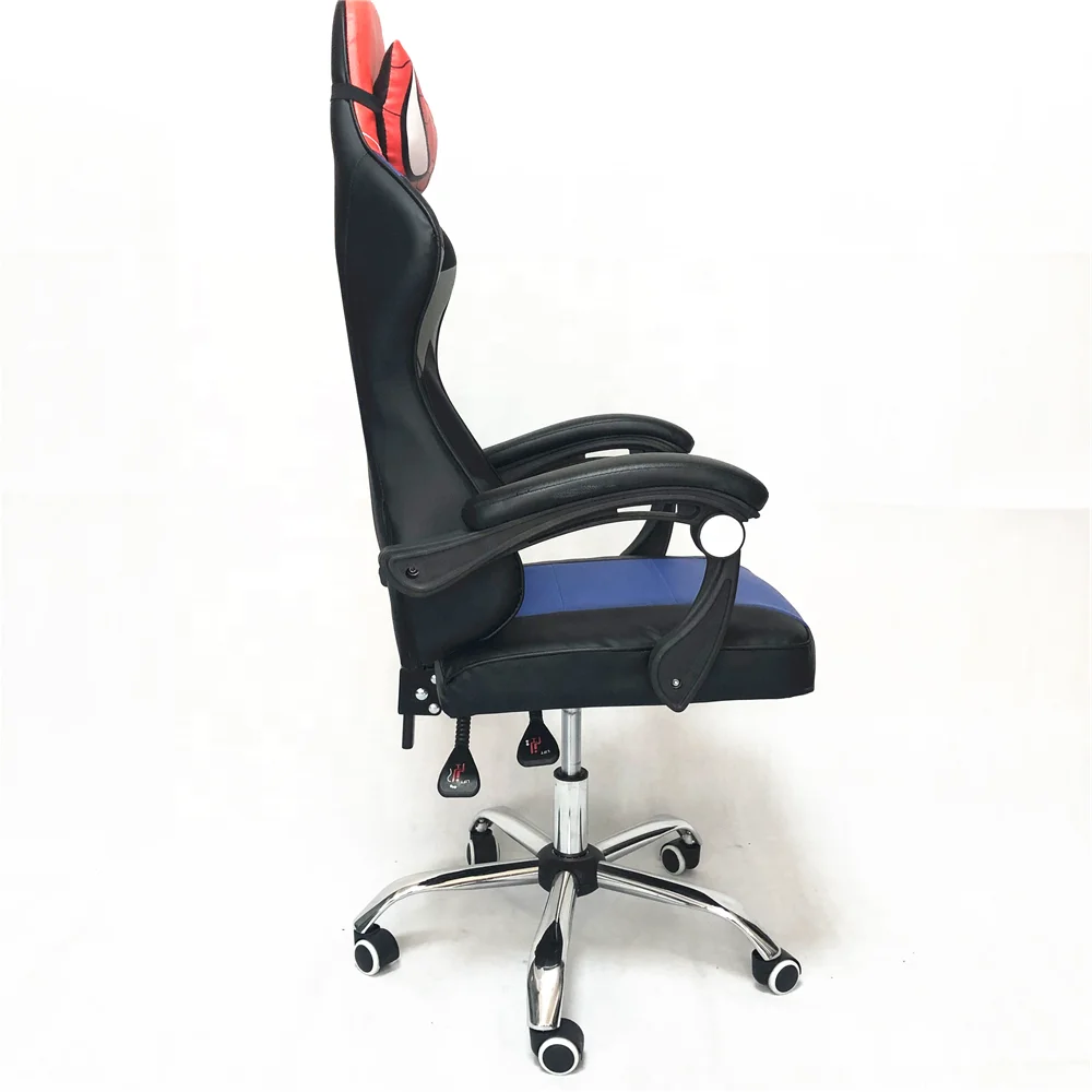 Reclining Customize Embroidery logo Gaming Chair Racing Ergonomic Design Modern Linkage Armrest Spiderman Office Chair for Kids
