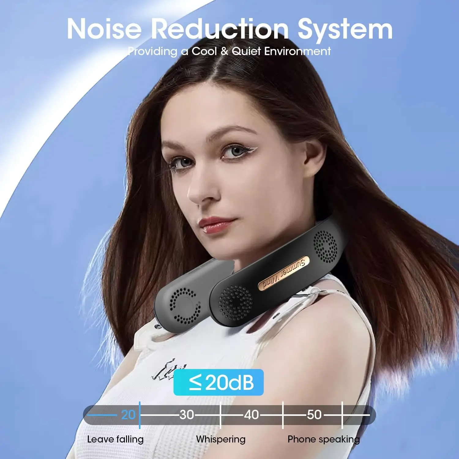 HOULI 2024 Rcustomised Rechargeables Neck Fans Fan Rechargeable 2400mah High Quality Portable Outdoor