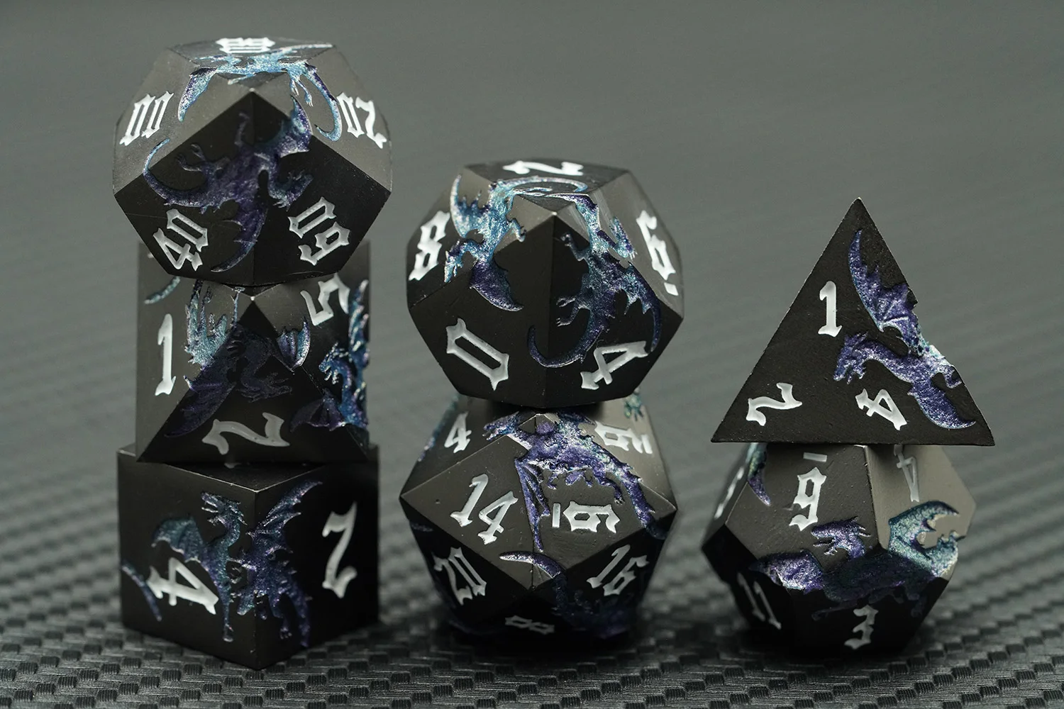New 7pcs Dragons Polyhedral RPG Dice Set Handmade DND Game Good Price Made of Zinc Alloy Metal manufacture