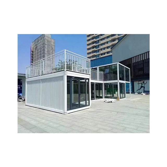 Manufacturer Supply price prefabricated  2 story   with terrace competitive price movable outdoor container house