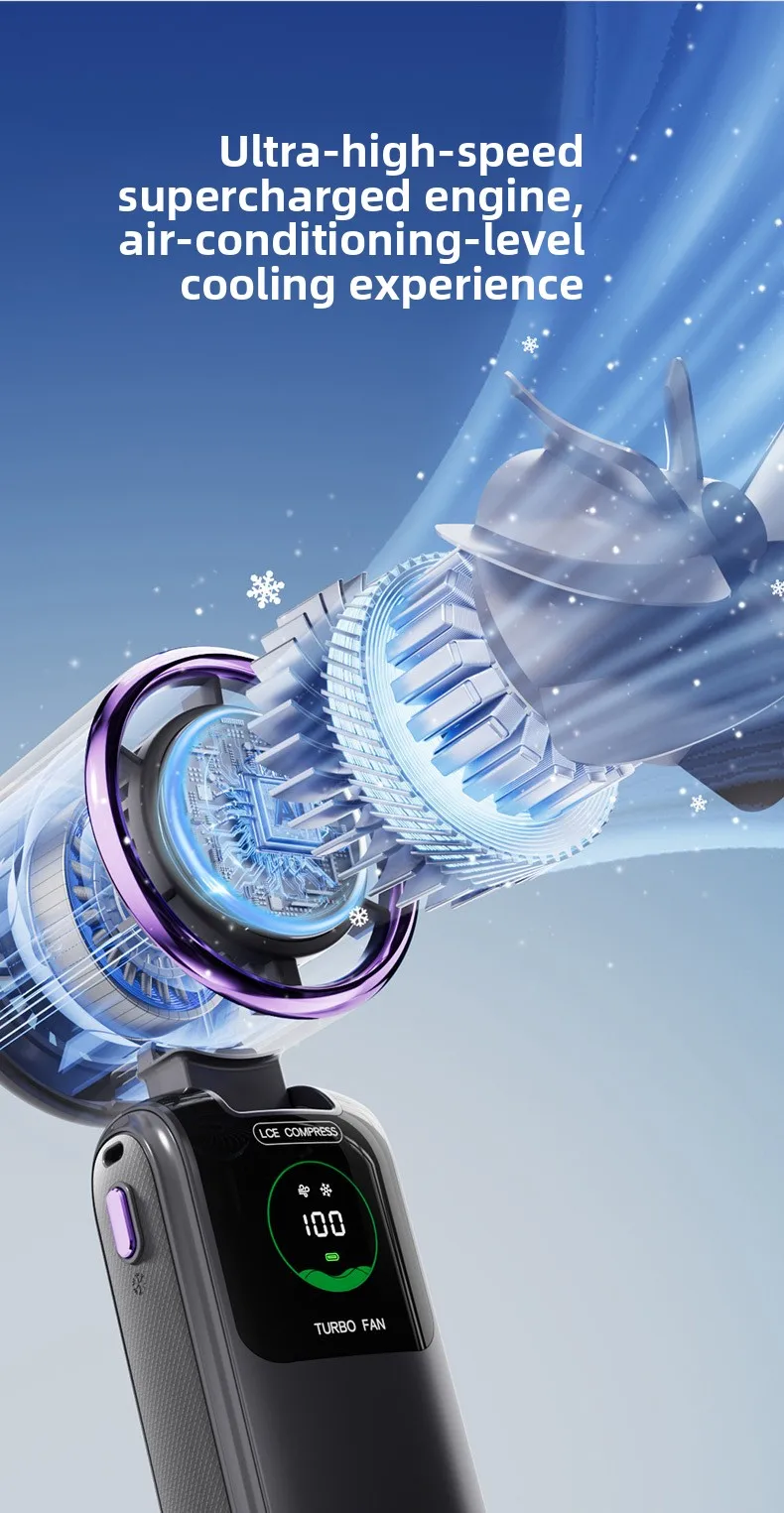 Size Turbine Handheld Fan, USB, Brushless - detail 14